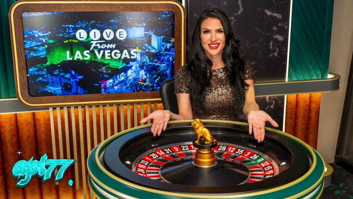 Suasana meja kasino live dealer yang mewah
